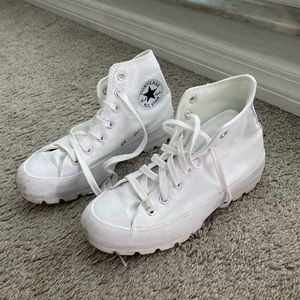 White Platform Converse